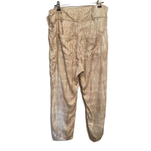 Anthropologie Mitra Relaxed Tie Dye Pants Cream Tan Women's Size 4 - Picture 6 of 14